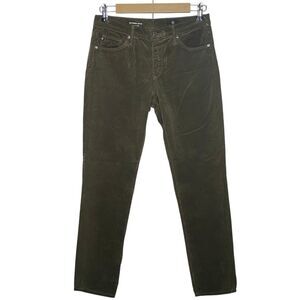 AG Adriano Goldschmied Corduroy Pants Womens 27 Green Prima Cigarette Ankle NWT